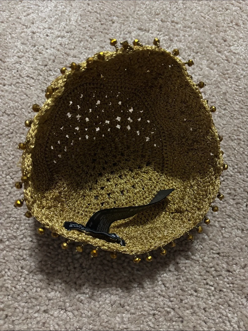 Zara Gold Beaded Crochet Hair Accessory